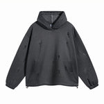 Vintage Spray Paint Ripped Hoodie-INNBLAC Fashion Apparel