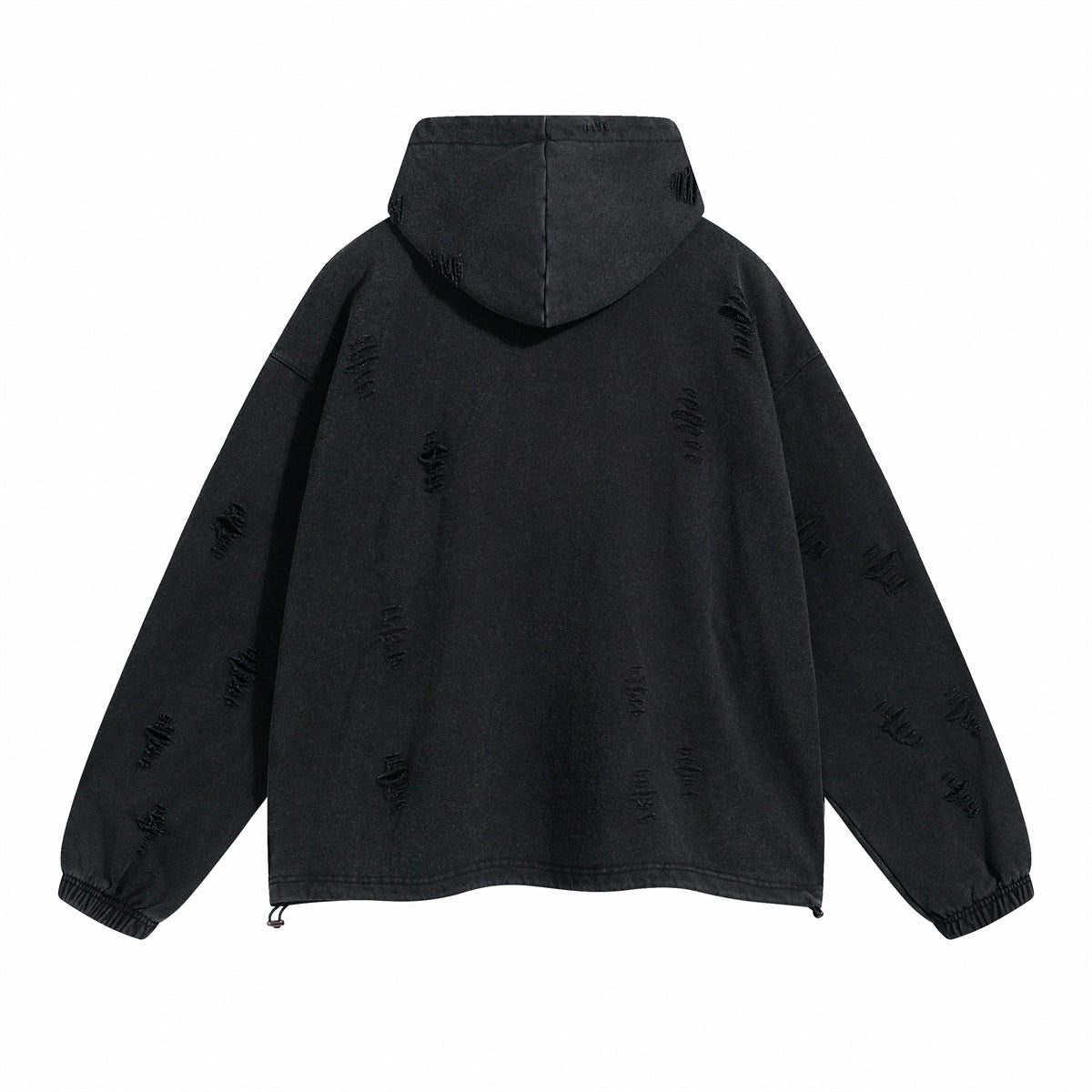 Vintage Spray Paint Ripped Hoodie-INNBLAC Fashion Apparel