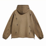 Vintage Spray Paint Ripped Hoodie-INNBLAC Fashion Apparel
