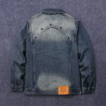 Vintage Wash Denim Trucker Jacket-INNBLAC Fashion Apparel