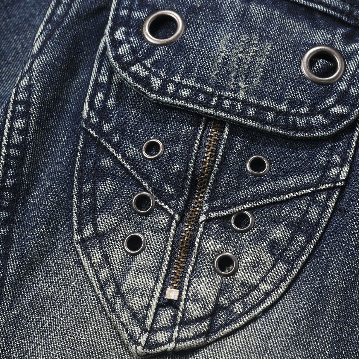 Vintage Wash Denim Trucker Jacket-INNBLAC Fashion Apparel