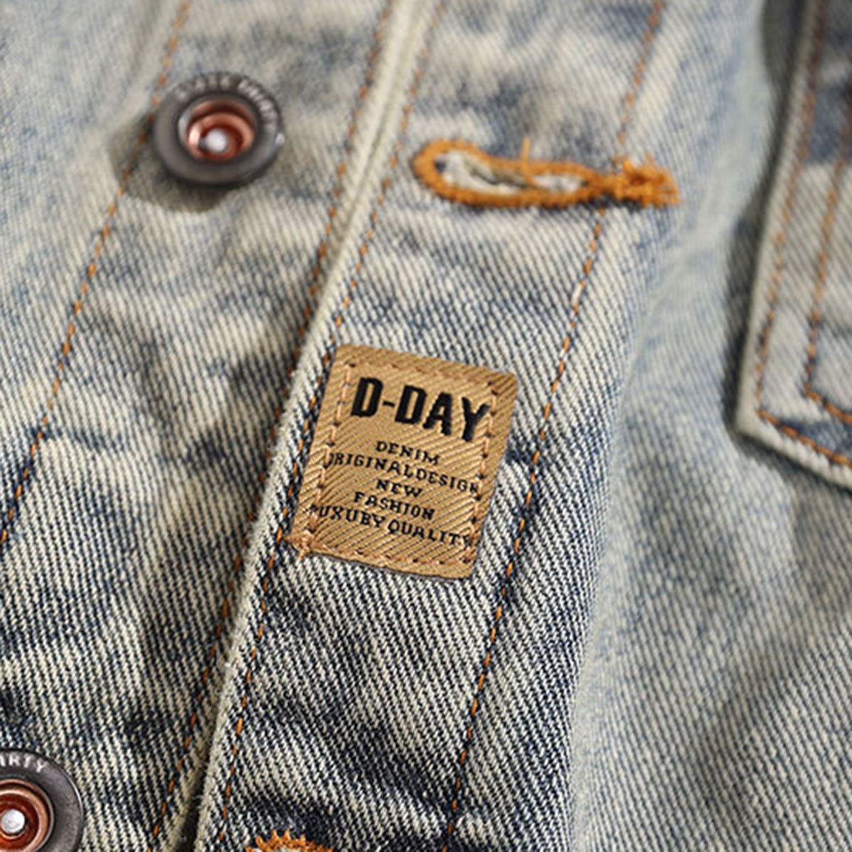 Selvedge Faded Denim Trucker Jacket-INNBLAC Fashion Apparel