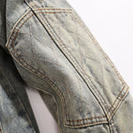 Selvedge Faded Denim Trucker Jacket-INNBLAC Fashion Apparel