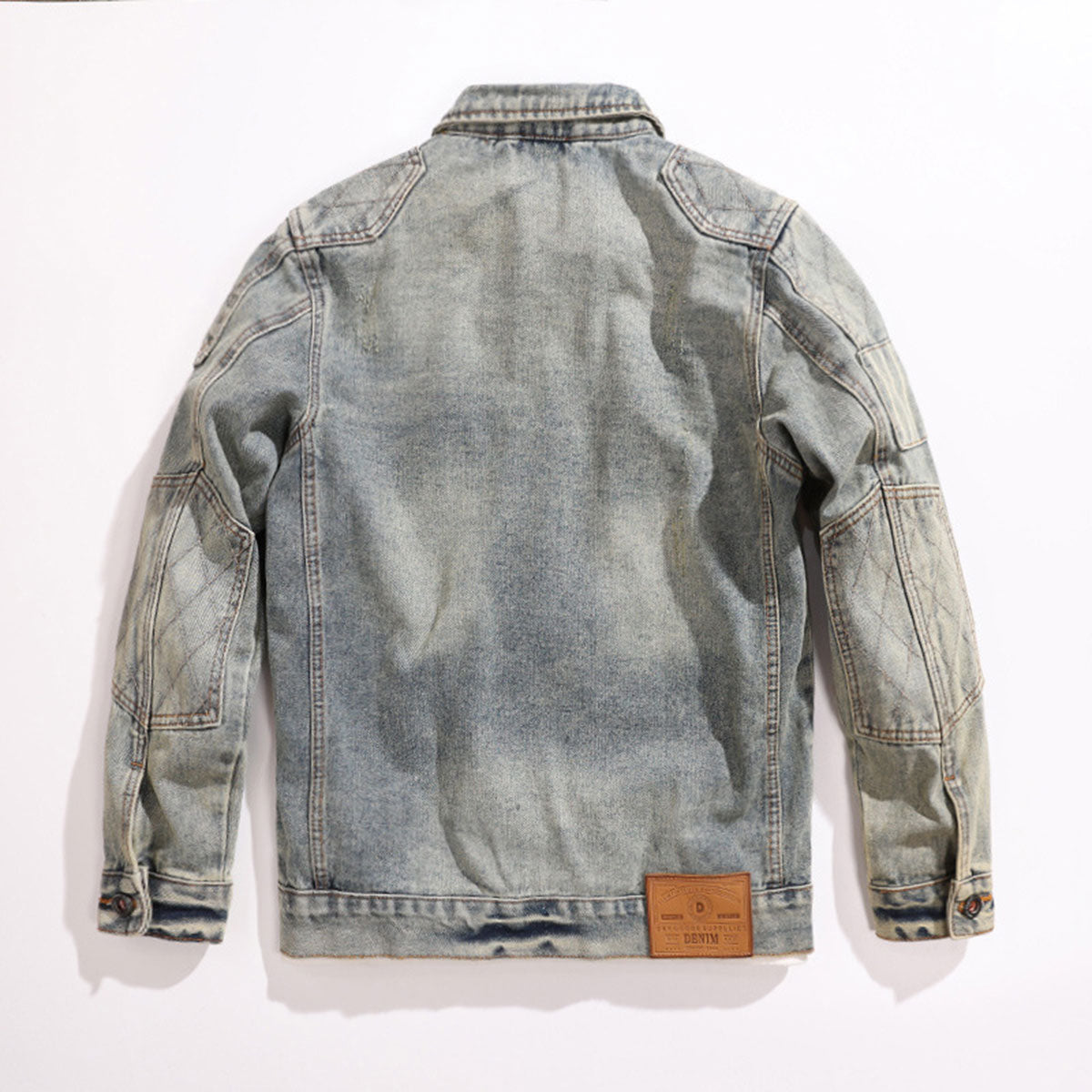 Selvedge Faded Denim Trucker Jacket-INNBLAC Fashion Apparel
