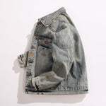 Selvedge Faded Denim Trucker Jacket-INNBLAC Fashion Apparel