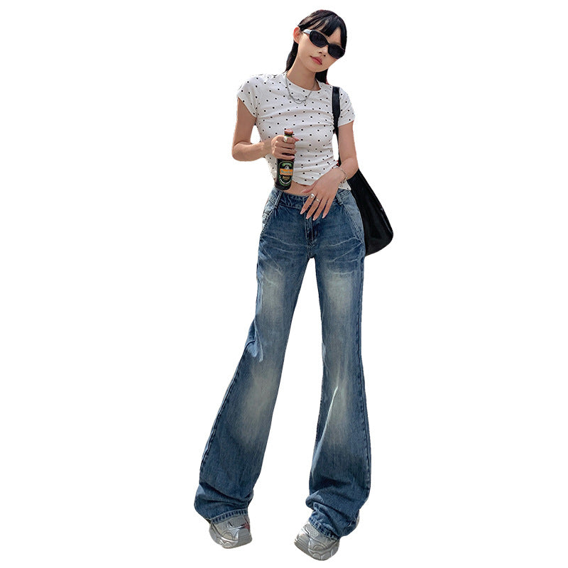 Vintage Washed Bootcut Jeans-INNBLAC Fashion Apparel