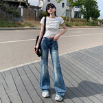 Vintage Washed Bootcut Jeans-INNBLAC Fashion Apparel