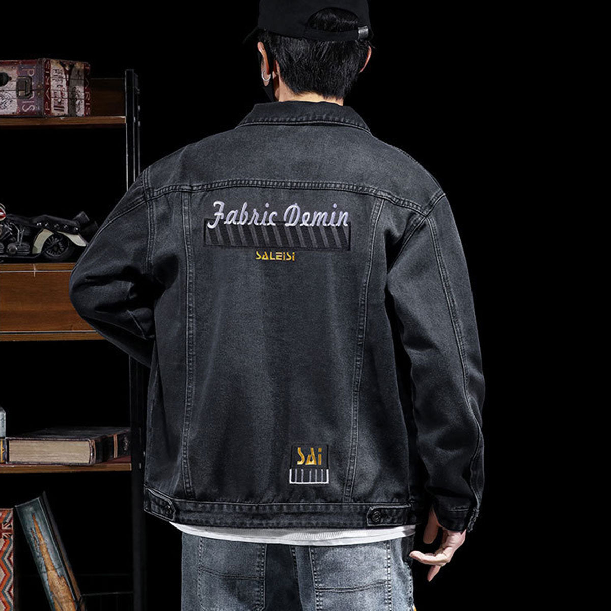 Vintage Washed Ripped Denim Jacket-INNBLAC Fashion Apparel
