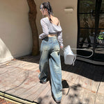 Vintage Whiskers Straight Leg Jeans-INNBLAC Fashion Apparel