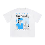 Virtually Attached Abstract Graphic Tee-INNBLAC Fashion Apparel