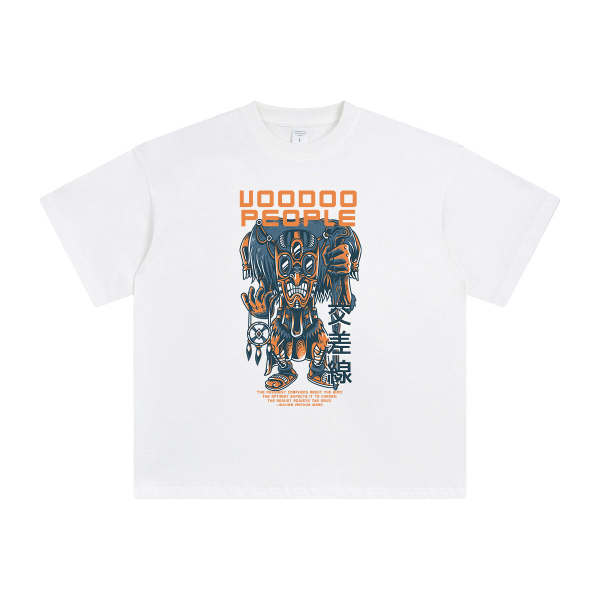Voodoo People Chinese Characters Graphic Tee-INNBLAC Fashion Apparel
