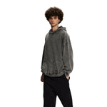 Washed Distressed Thick Hoodie-INNBLAC Fashion Apparel