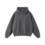 Washed Faded French Terry Hoodie-INNBLAC Fashion Apparel