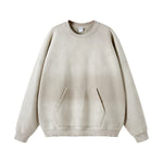 Washed French Terry Kangaroo Pocket Sweatshirt-INNBLAC Fashion Apparel