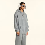 Stone Washed Hoodie Drop Shoulder-INNBLAC Fashion Apparel