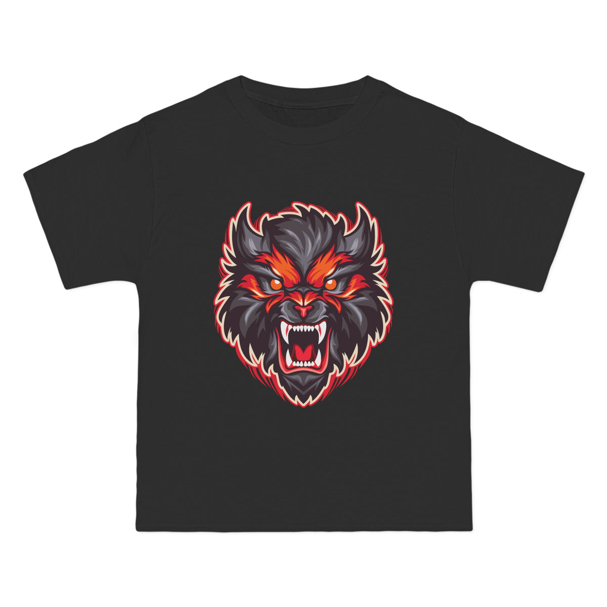 Werewolf Head Mascot Graphic Tee-INNBLAC Fashion Apparel