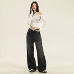 Whiskers Distressed Straight Leg Jeans-INNBLAC Fashion Apparel