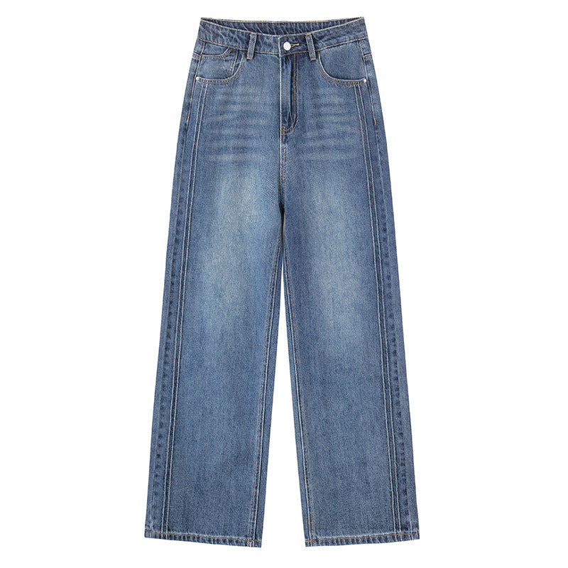 Whiskers Straight Leg Jeans-INNBLAC Fashion Apparel