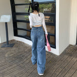 Whiskers Straight Leg Jeans-INNBLAC Fashion Apparel