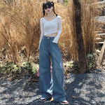 Whiskers Straight Leg Jeans-INNBLAC Fashion Apparel