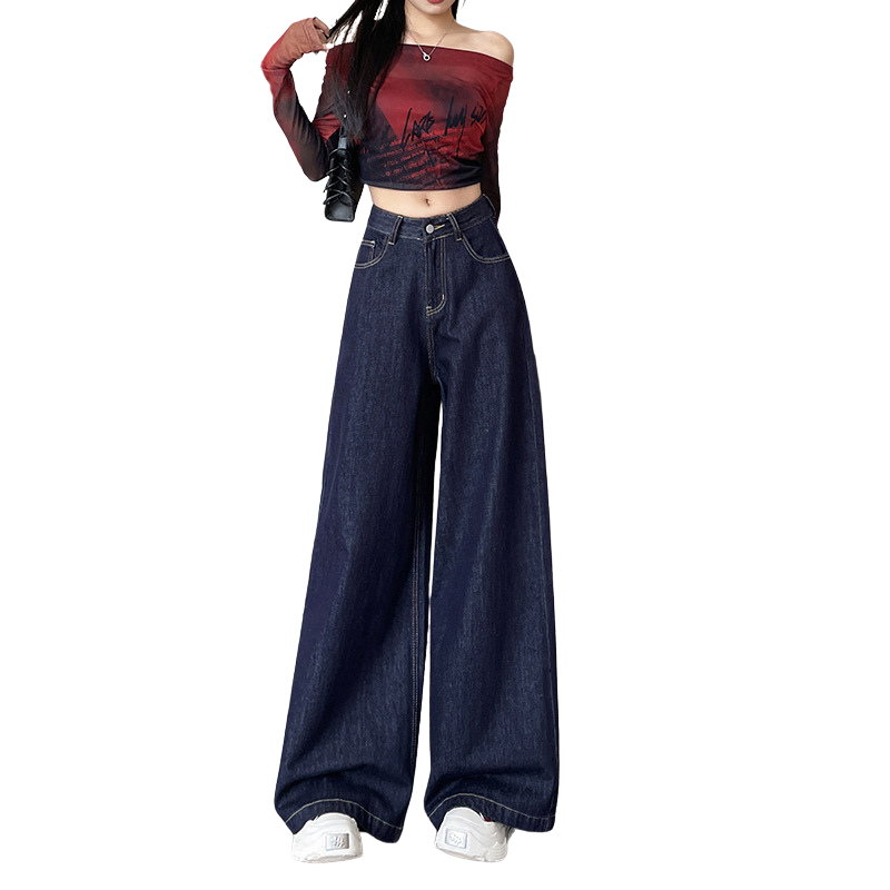 Wide Leg High Waist Jeans-INNBLAC Fashion Apparel