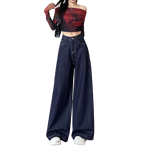 Wide Leg High Waist Jeans-INNBLAC Fashion Apparel