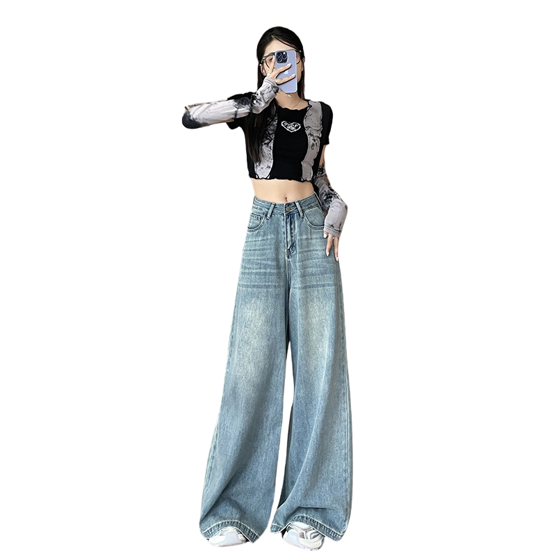 Wide Leg High Waist Jeans-INNBLAC Fashion Apparel