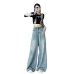 Wide Leg High Waist Jeans-INNBLAC Fashion Apparel
