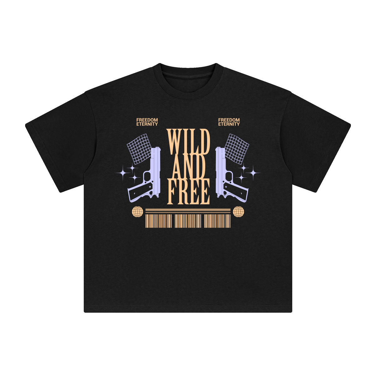 Wild and Free Abstract Graphic Tee-INNBLAC Fashion Apparel
