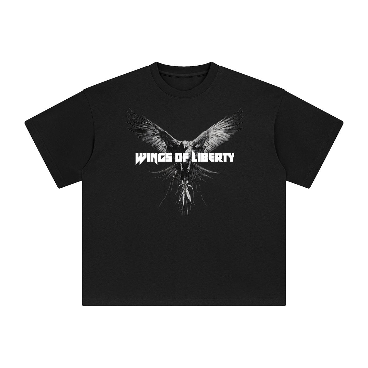 Wings of Liberty Eagle Graphic Tee-INNBLAC Fashion Apparel