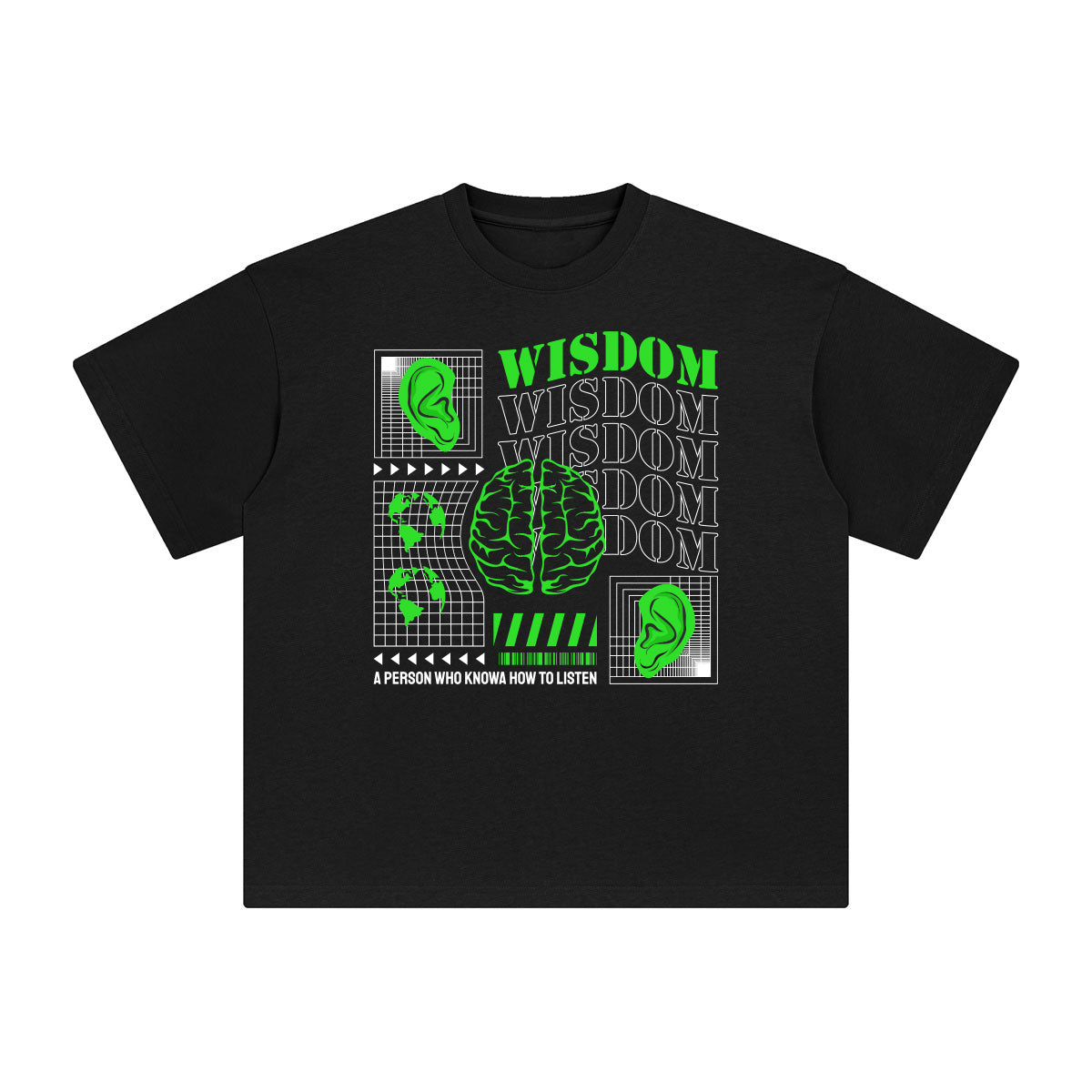 Wisdom Abstract Graphic Tee-INNBLAC Fashion Apparel