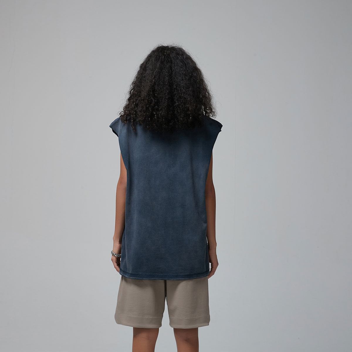Women's Acid Wash Sleeveless T Shirt 7.5oz-INNBLAC Fashion Apparel