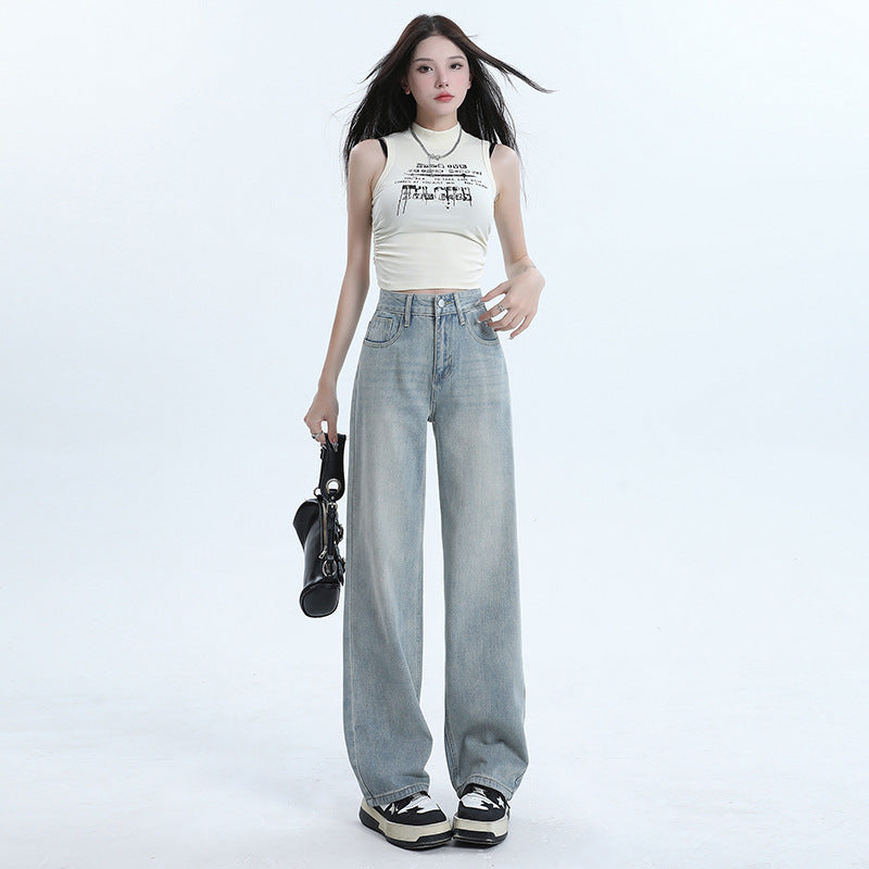 Women's Baggy Faded Jeans-INNBLAC Fashion Apparel