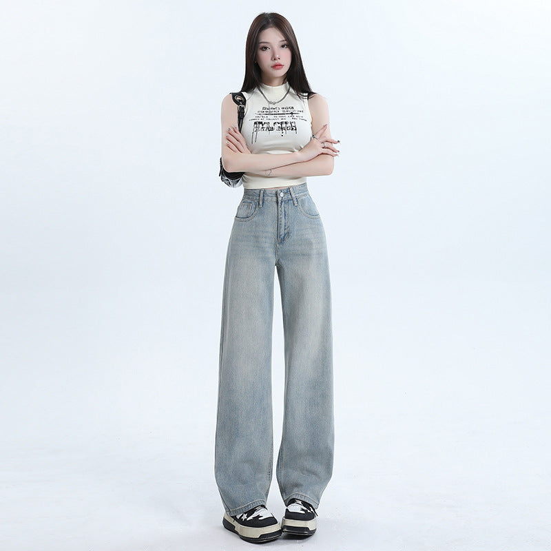 Women's Baggy Faded Jeans-INNBLAC Fashion Apparel