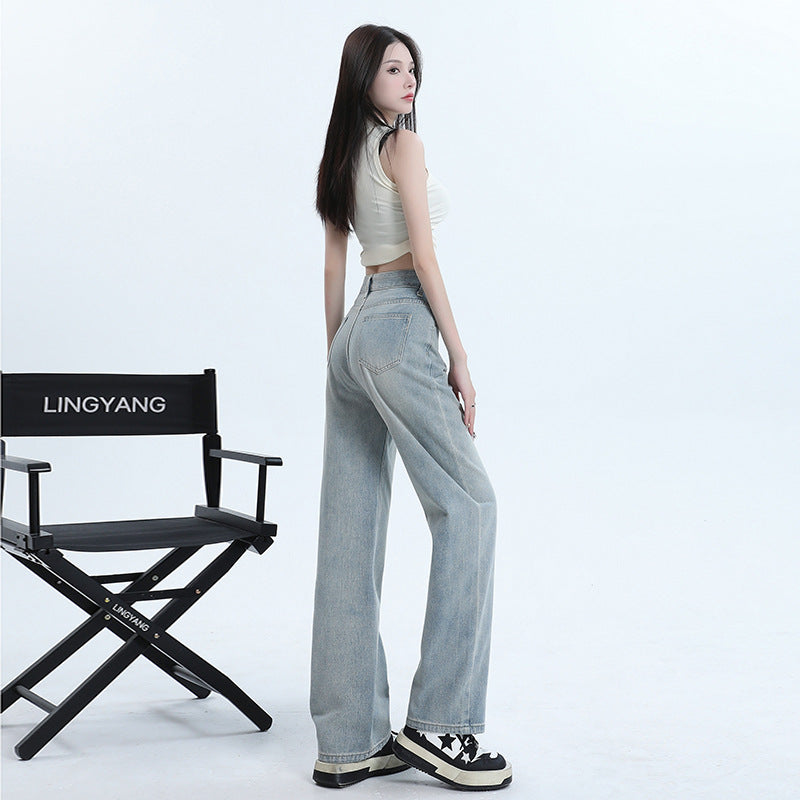 Women's Baggy Faded Jeans-INNBLAC Fashion Apparel
