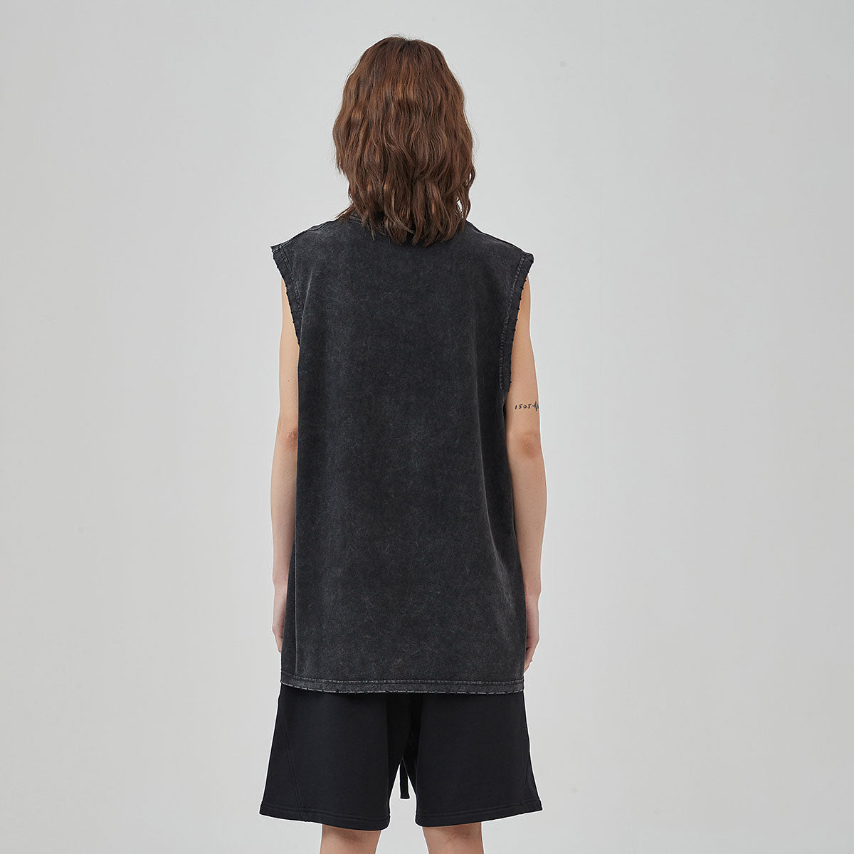 Women's Frayed Sleeveless T Shirt 8oz-INNBLAC Fashion Apparel