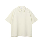 Women's Heavyweight Waffle-knit Polo Shirt 9.7oz-INNBLAC Fashion Apparel