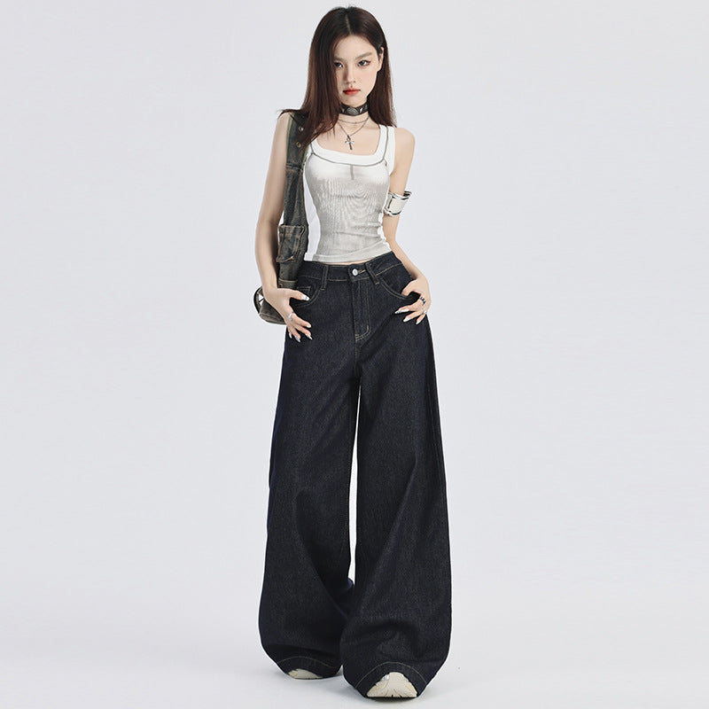 Women's High Rise Baggy Jeans-INNBLAC Fashion Apparel