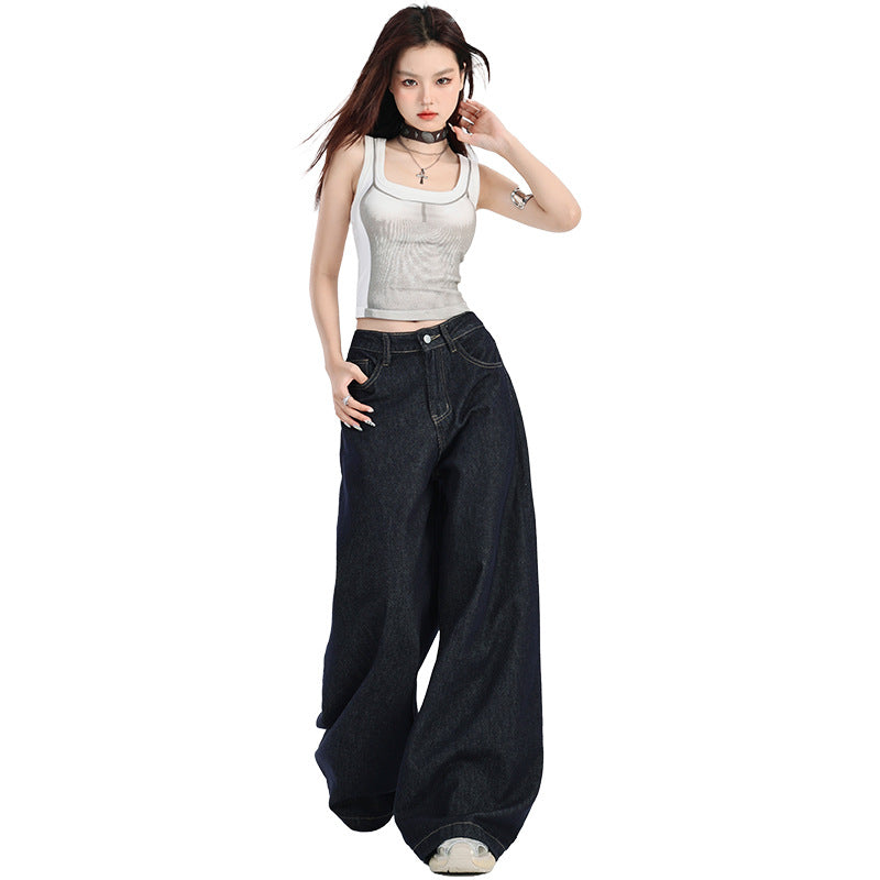Women's High Rise Baggy Jeans-INNBLAC Fashion Apparel