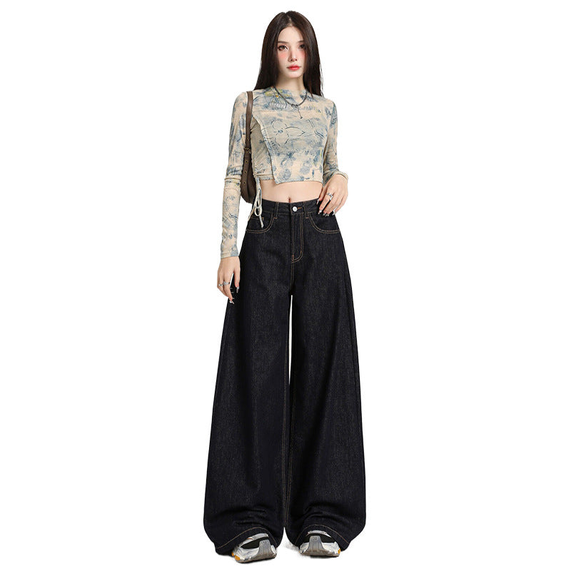 Women's Mid Rise Baggy Jeans-INNBLAC Fashion Apparel