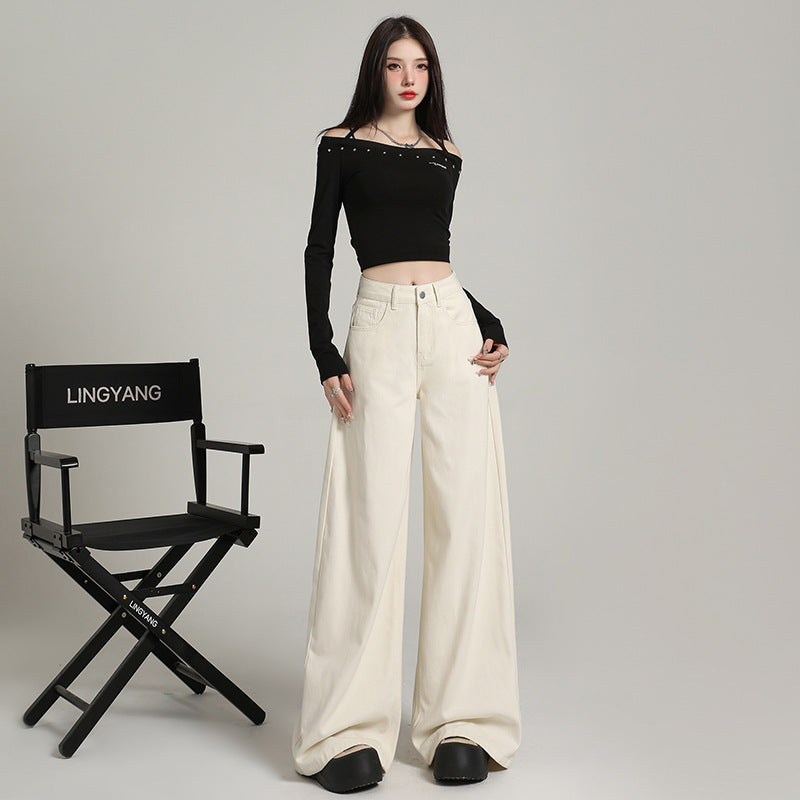 Women's Mid Rise Baggy Jeans-INNBLAC Fashion Apparel