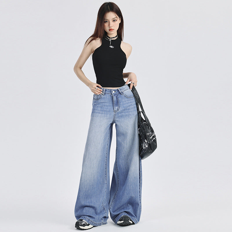 Women's High Rise Baggy Jeans-INNBLAC Fashion Apparel