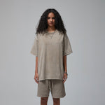 Women's Stone Wash Distressed Tee 8oz-INNBLAC Fashion Apparel