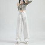 Women's Straight Leg Wrinkle Jeans-INNBLAC Fashion Apparel