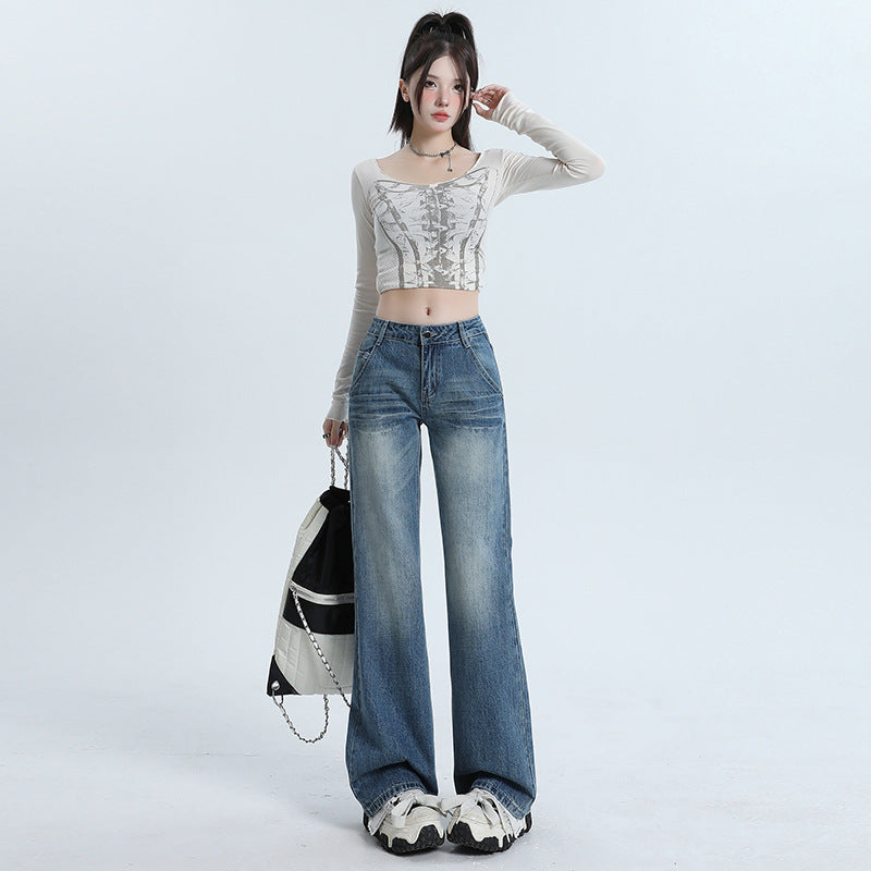 Women's Whiskers Flare Jeans-INNBLAC Fashion Apparel