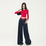Women's Wid Leg Mopping Jeans-INNBLAC Fashion Apparel