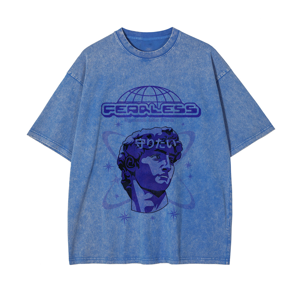 Y2K Japanese Graphic Washed Tee-INNBLAC Fashion Apparel