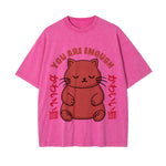 You Are Enough Graphic Washed Tee-INNBLAC Fashion Apparel