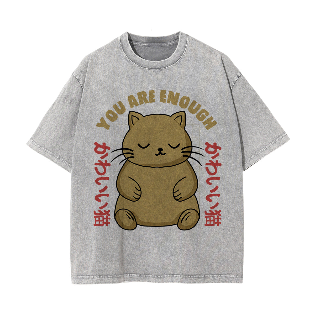 You Are Enough Graphic Washed Tee-INNBLAC Fashion Apparel