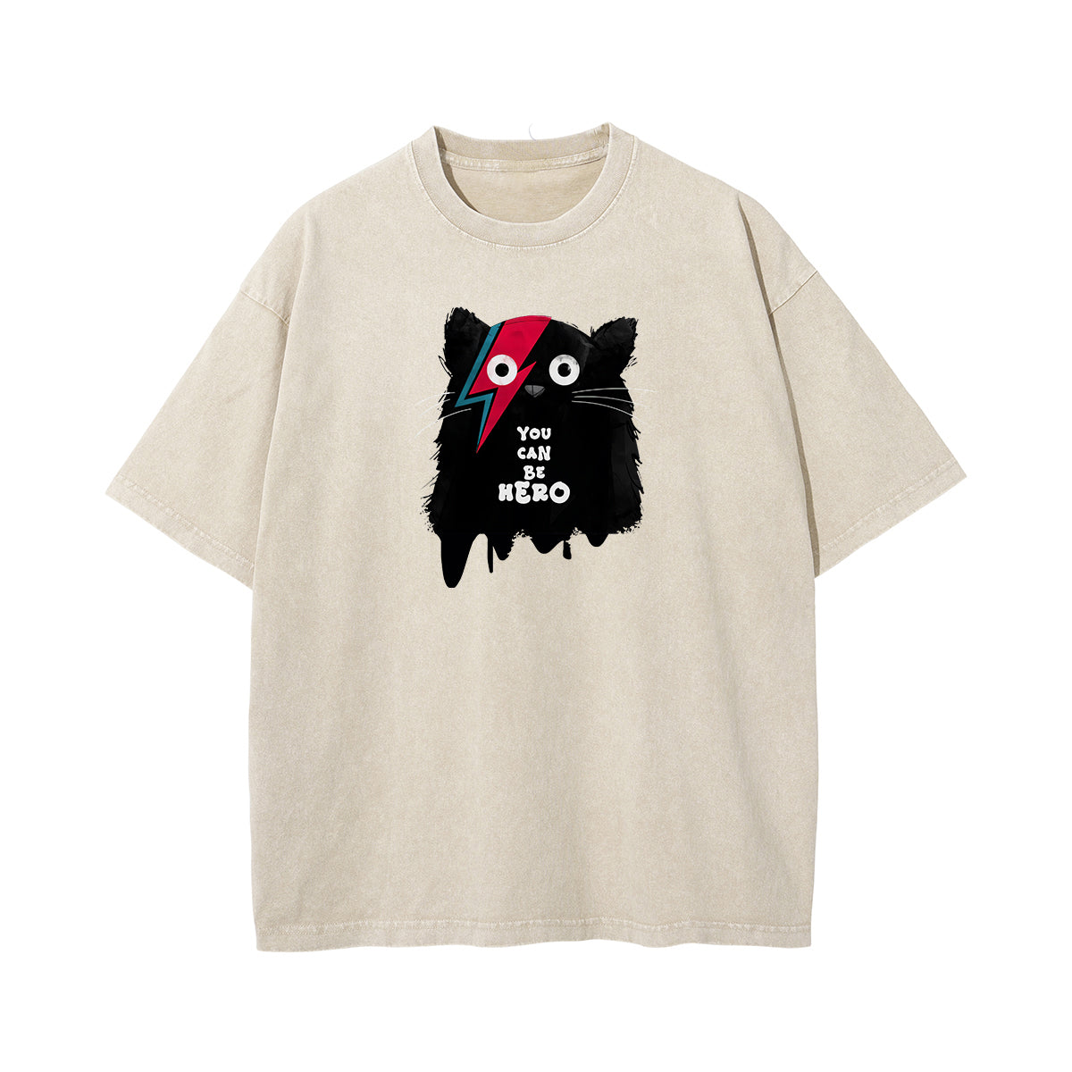 You Can Be Hero Graphic Washed Tee-INNBLAC Fashion Apparel